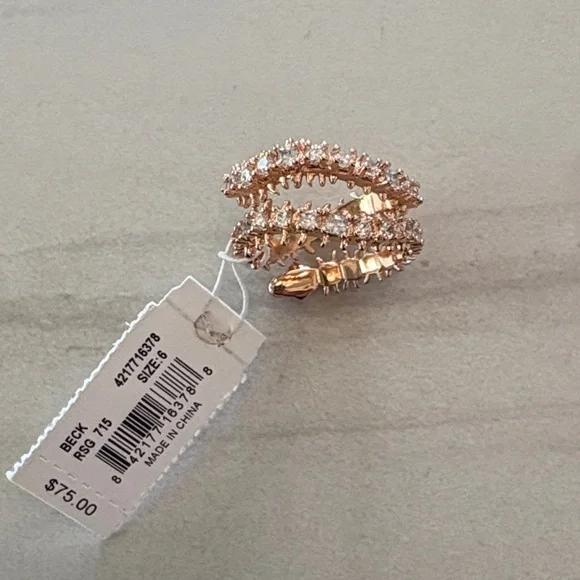 Kendra Scott Rosegold Beck ring - size 6 NWT - Picture 2 of 4